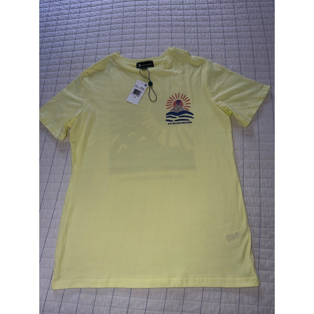 B by Brooks Brothers Boys Volcano Graphic Pima Cotton T-Shirt 18Y NWT
